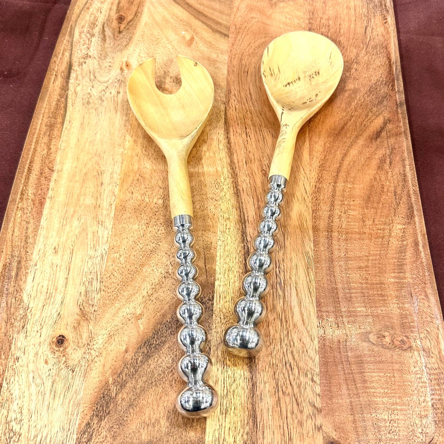 Beaded Wood Servers