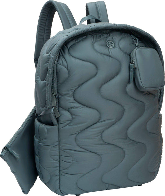 Joan & David Wave Quilted Puffer 18 Inch Workbook Backpack