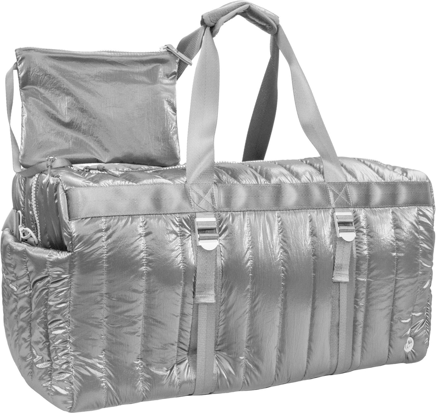 Hunter Metallic Quilted Duffel Bag - 22”