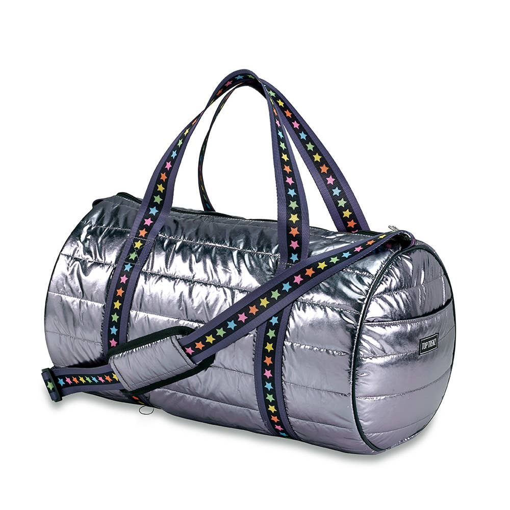 Gunmetal Puffer Duffle Multi Star Straps- sale