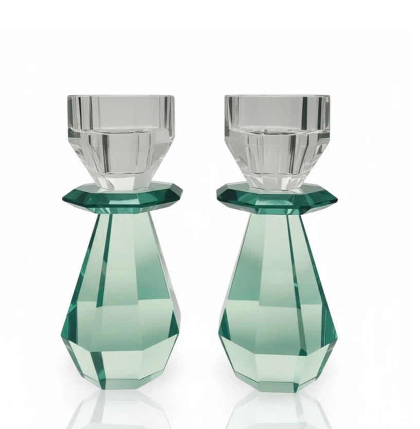 Crystal Cut Candlesticks