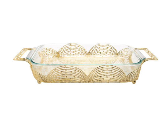 Gold Lace Pyrex Holder