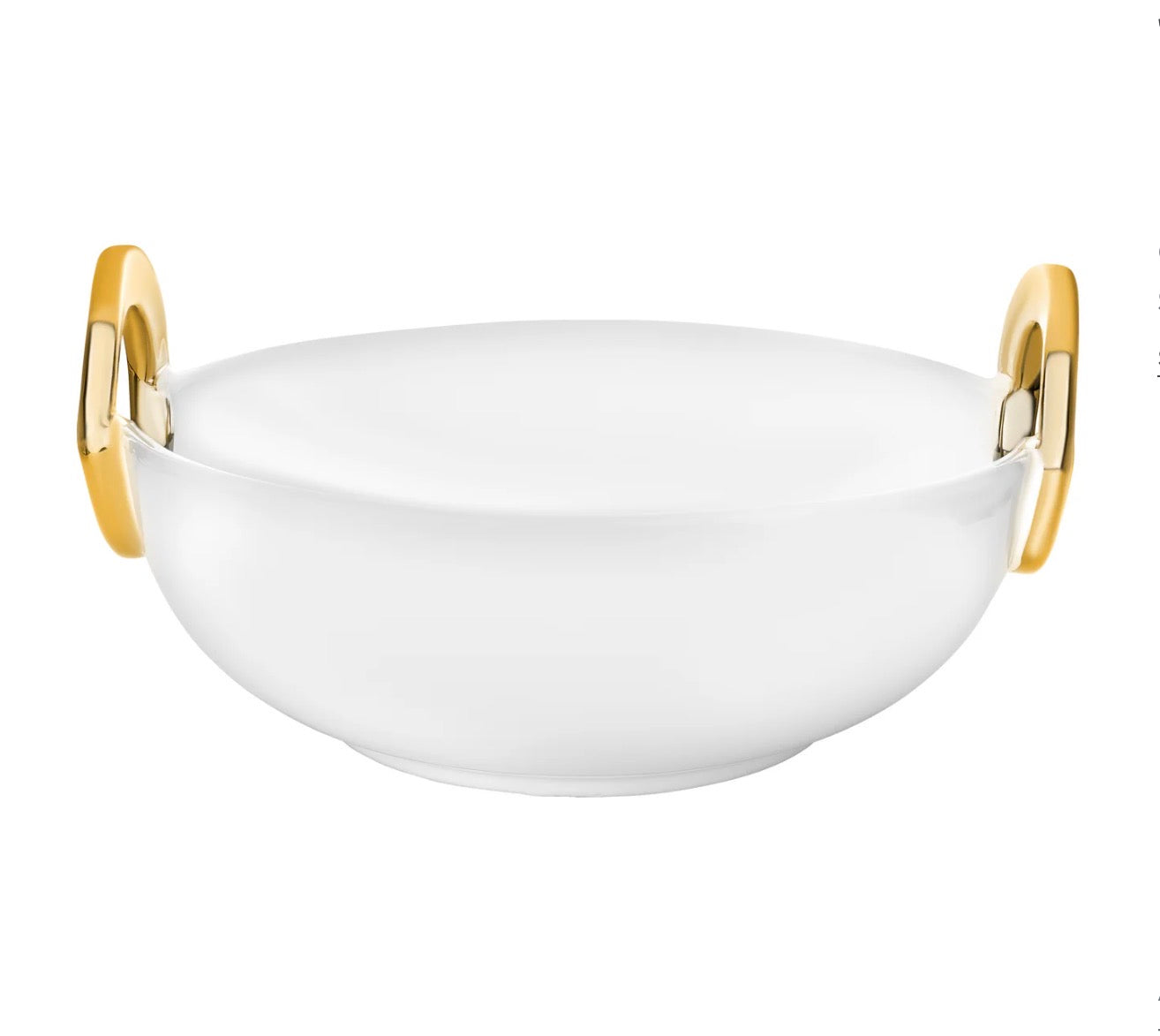 Gold Loop Handle Ceramic bowl