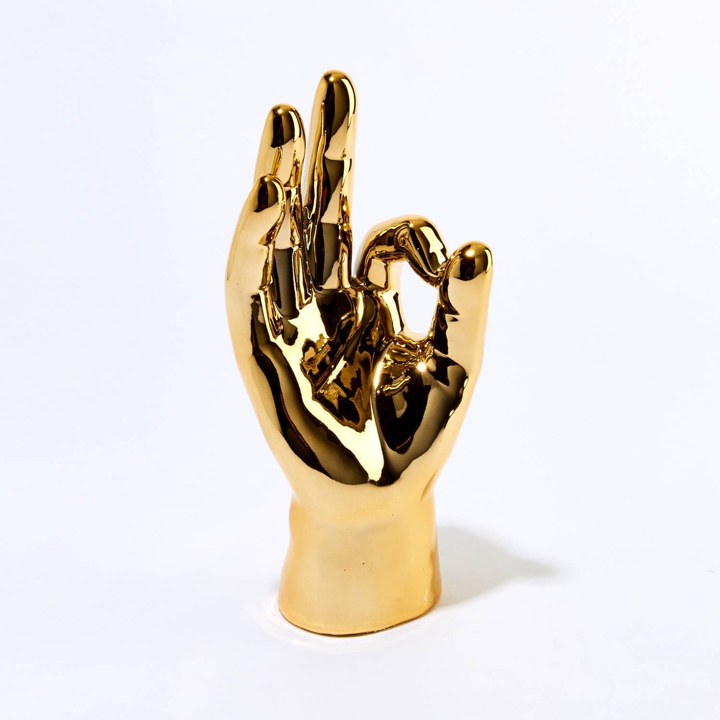 Interior Illusion Gold "Ok" Hand Tabletop decor - 9" tall