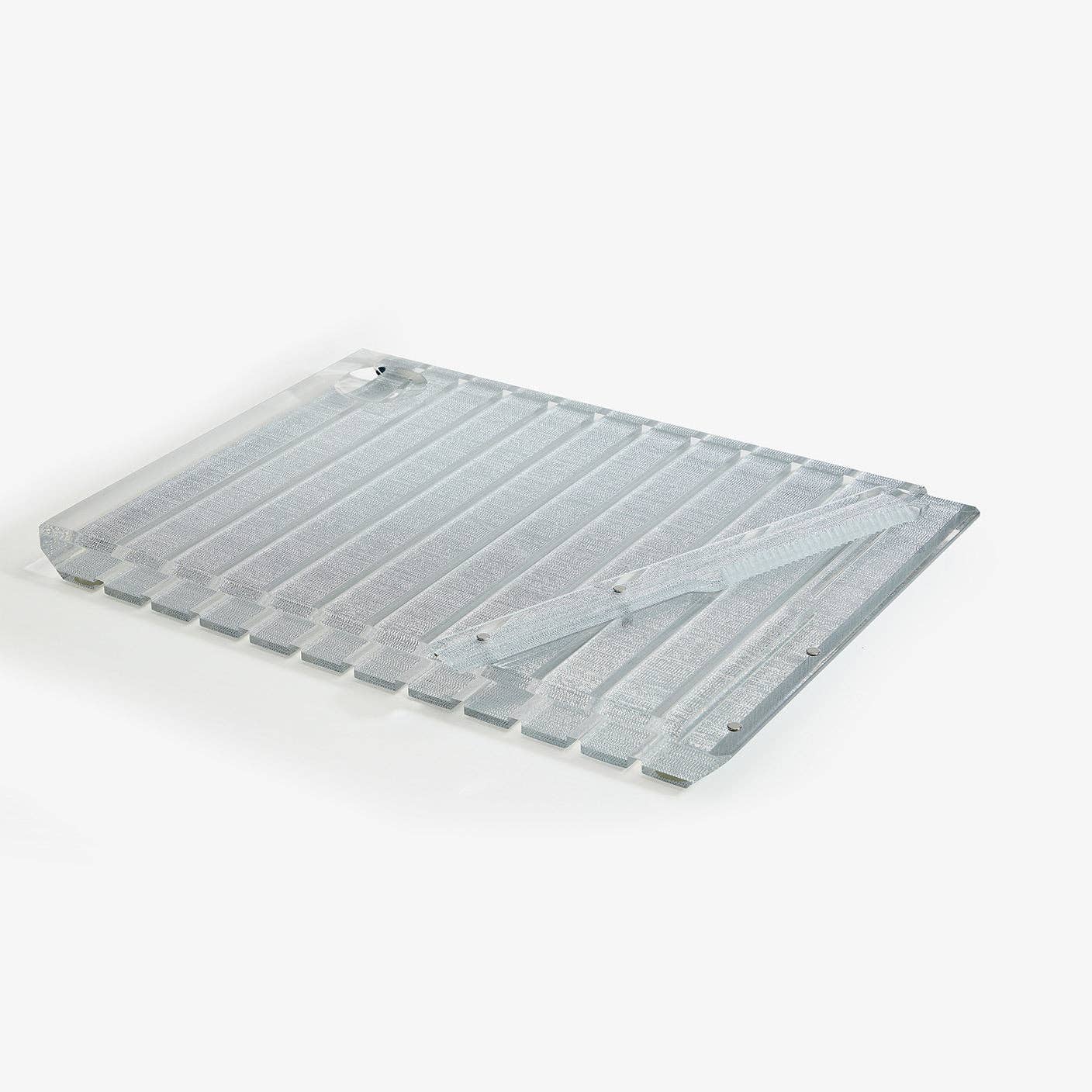 Striped Challah Board w/ knife Silver