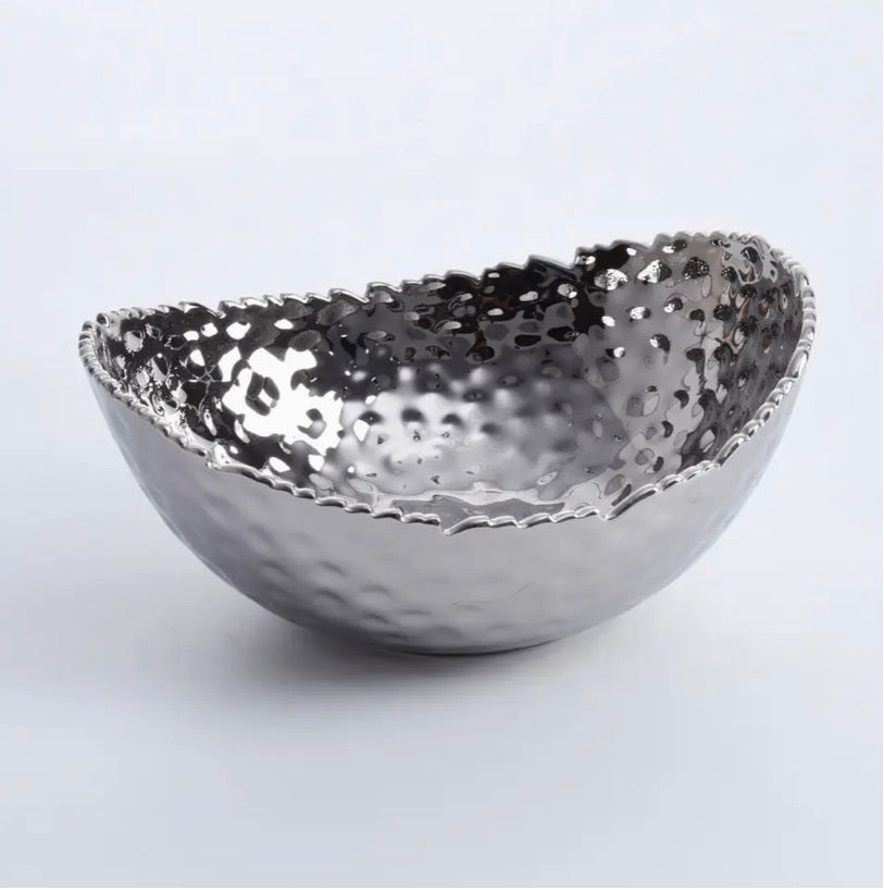 Medium Hammered Oval Bowl