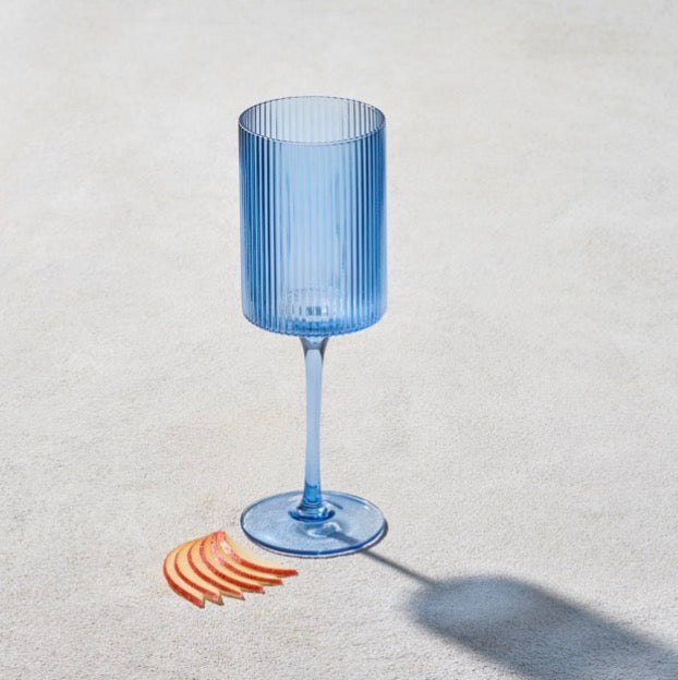 Ribbed Wine Glass