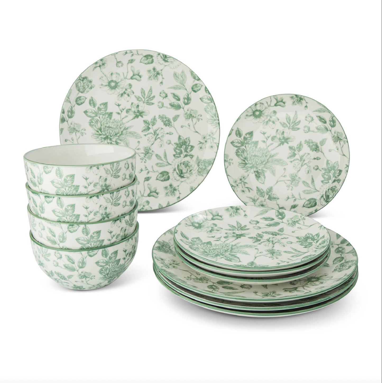 12pc Toile Dinnerware Set