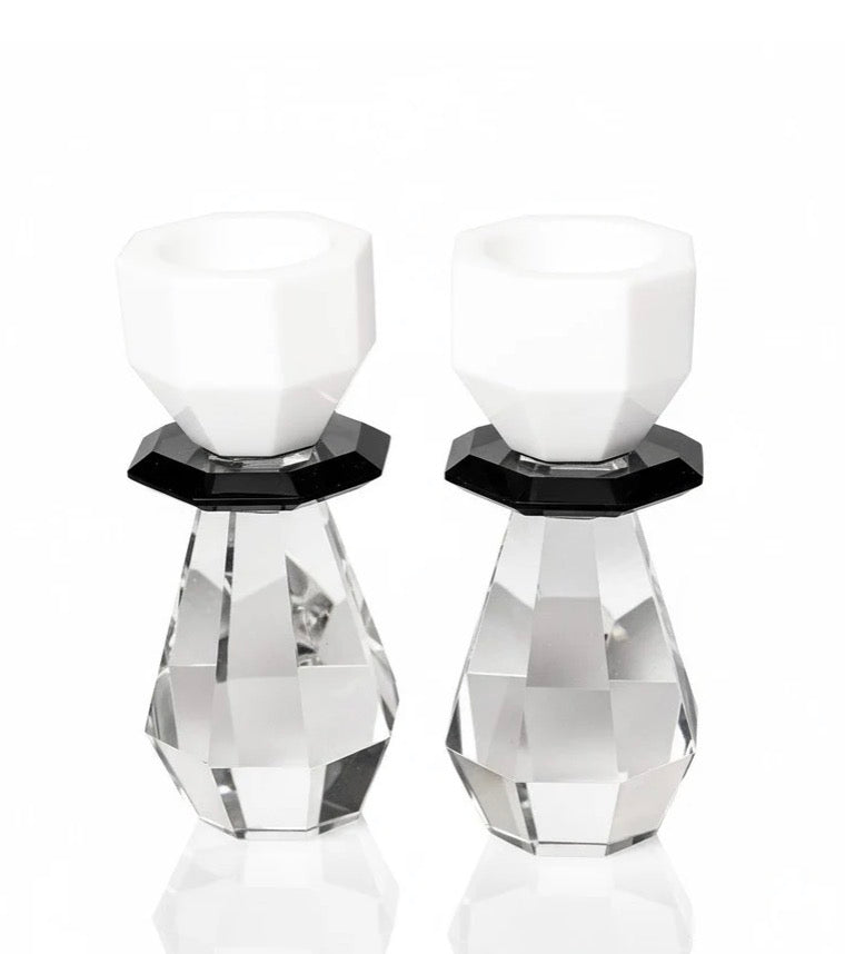 Crystal Cut Candlesticks