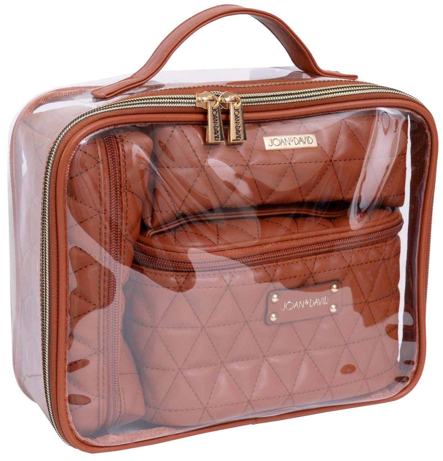 Quilted 4 Piece Cosmetic Bag Set