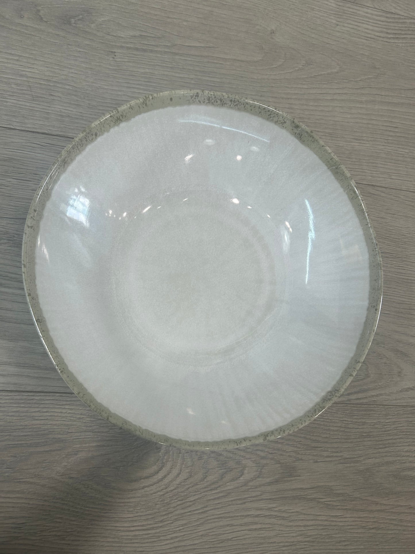 Gray Rimmed Salad Bowl and Rio Servers Set