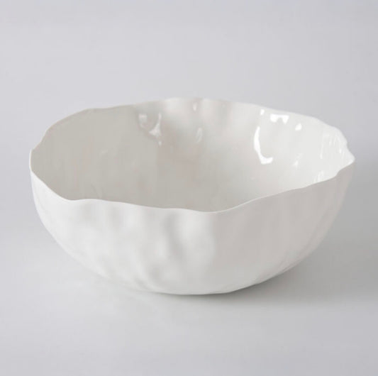 Large White Asymmetrical Bowl