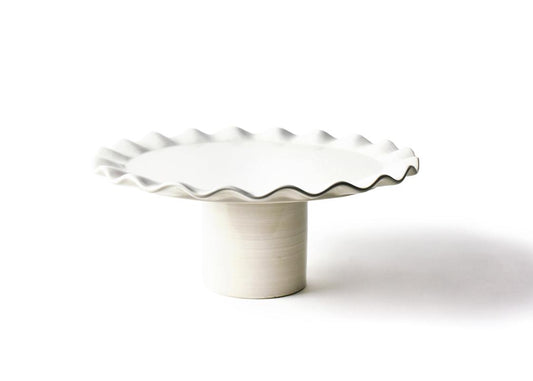 White Ruffle Large Cake Stand