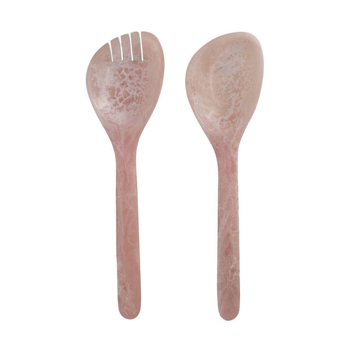 Set of Two Radiant Resin Salad Servers - Blush