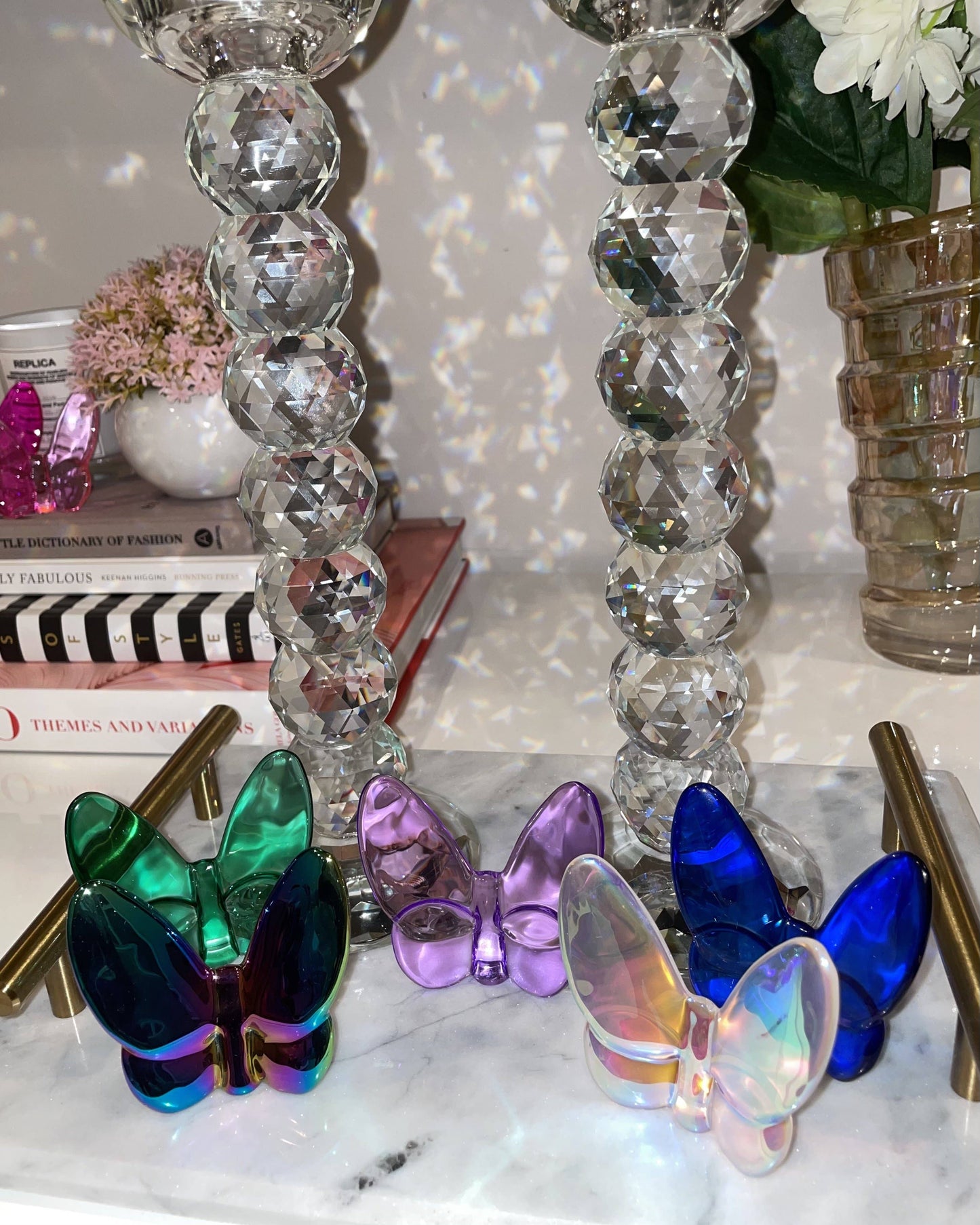 Crystal Butterfly in Purple