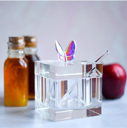 Crystal Butterfly Honey Dish