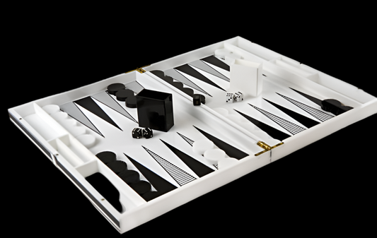 Art Deco Backgammon Set B/W