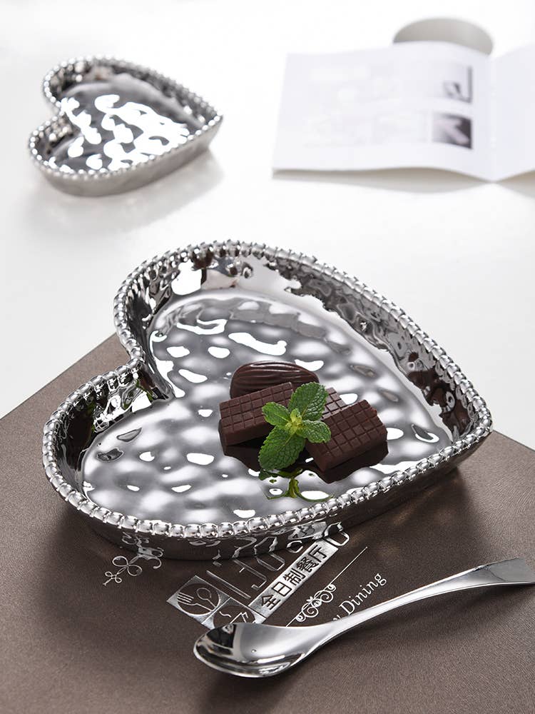 Heart Dish Silver