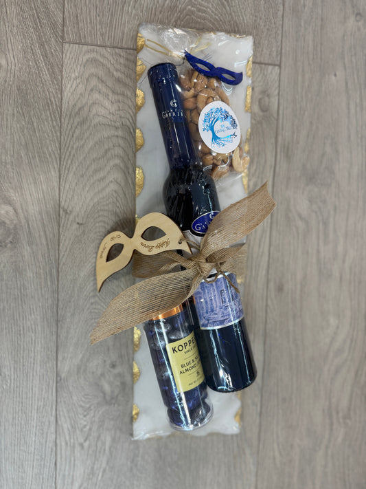 White Marble tray Mishloach Manot