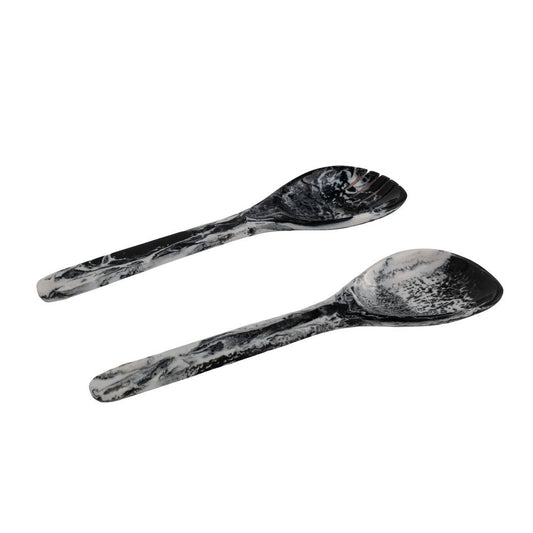 Black Radiant Resin Salad Servers