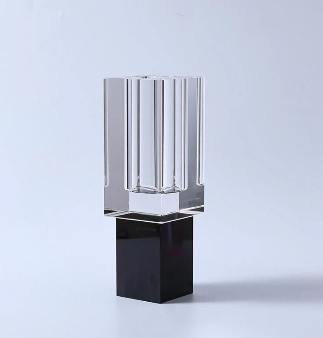 Square Flip Vase w/ Black Base - Large