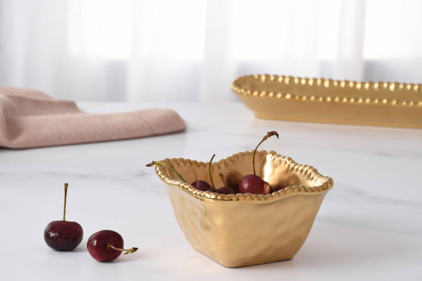 Square Snack Bowl - Gold