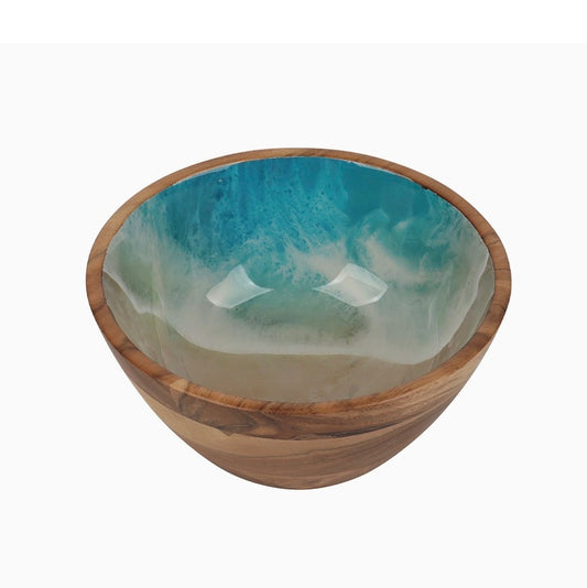 Ocean Wave Acacia Wood Bowl