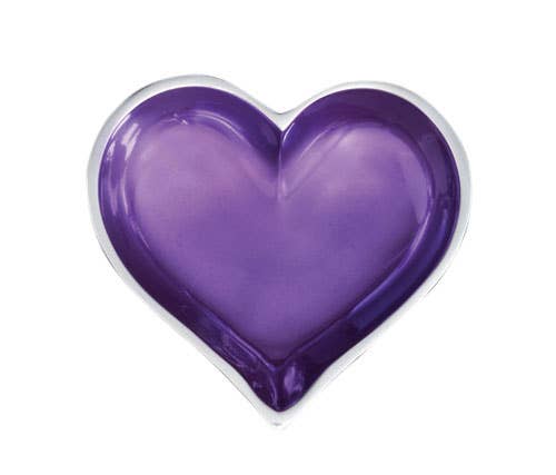 February Amethyst Purple Birthstone Heart with Heart Spoon