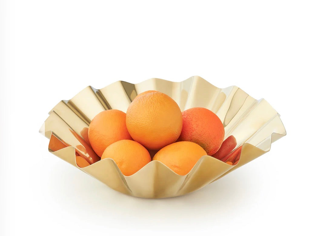 Cerro Gold Wavy Slant Bowl