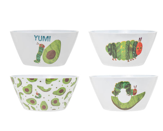 The Very Hungry Caterpillar by Eric Carle Set of Four Bowls