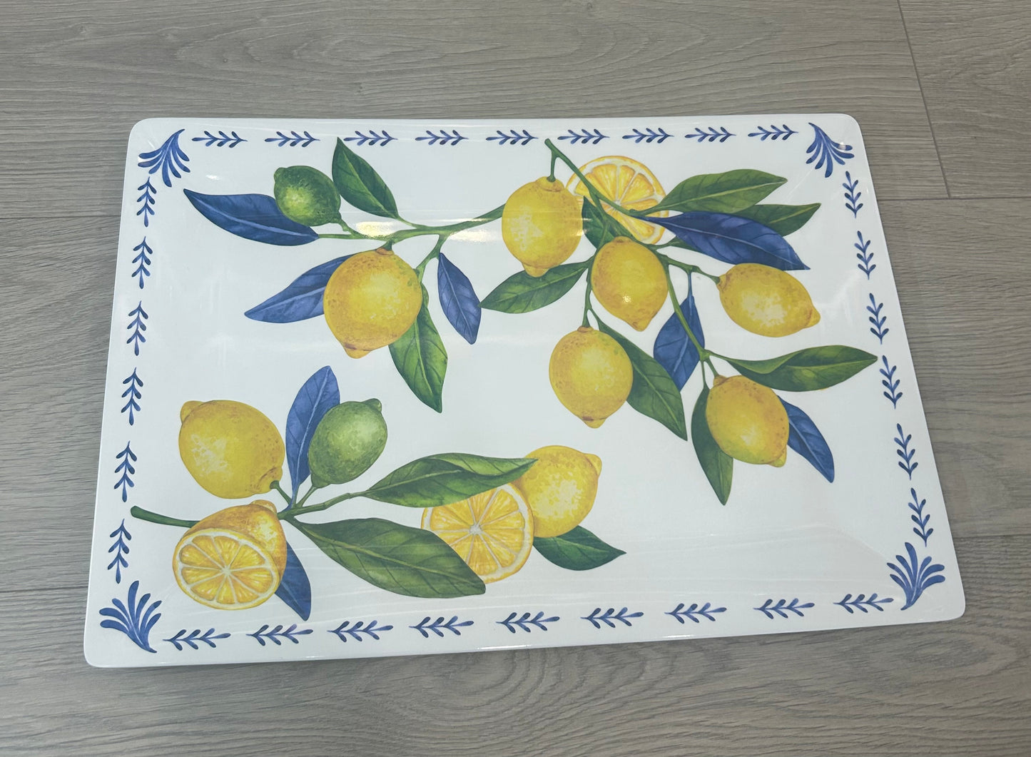 Lemon Print Serving Platter