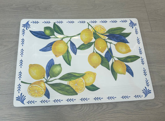 Lemon Print Serving Platter