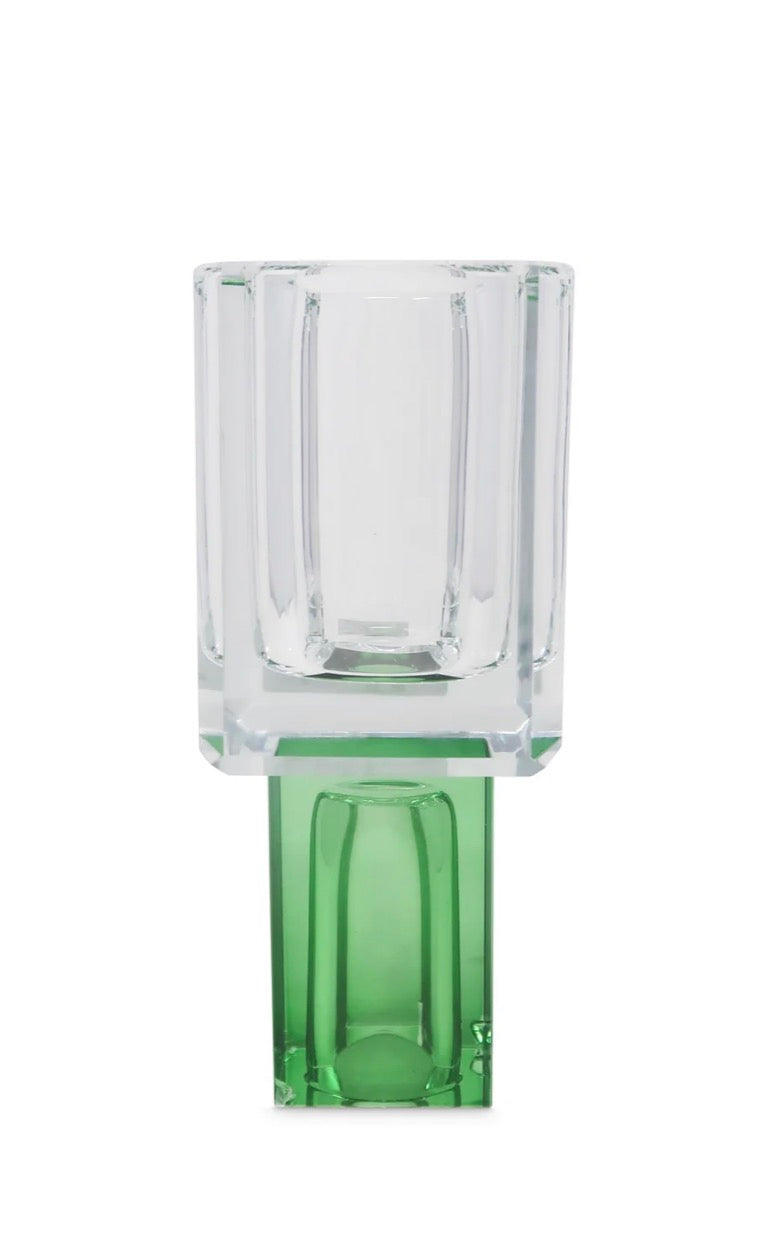 Crystal Flip Vase Large - Green