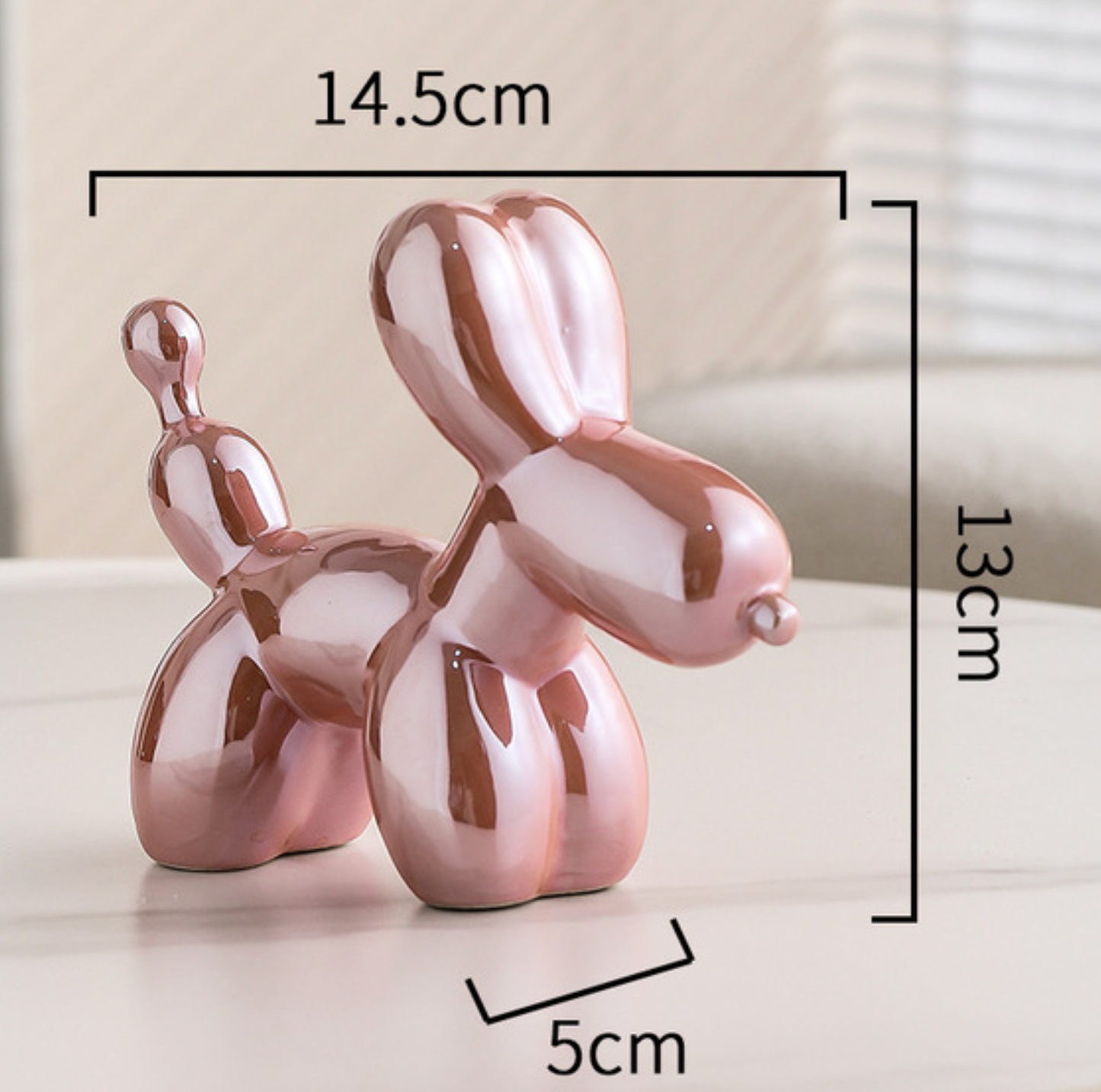 European Ceramic Gold-plated Balloon Dog