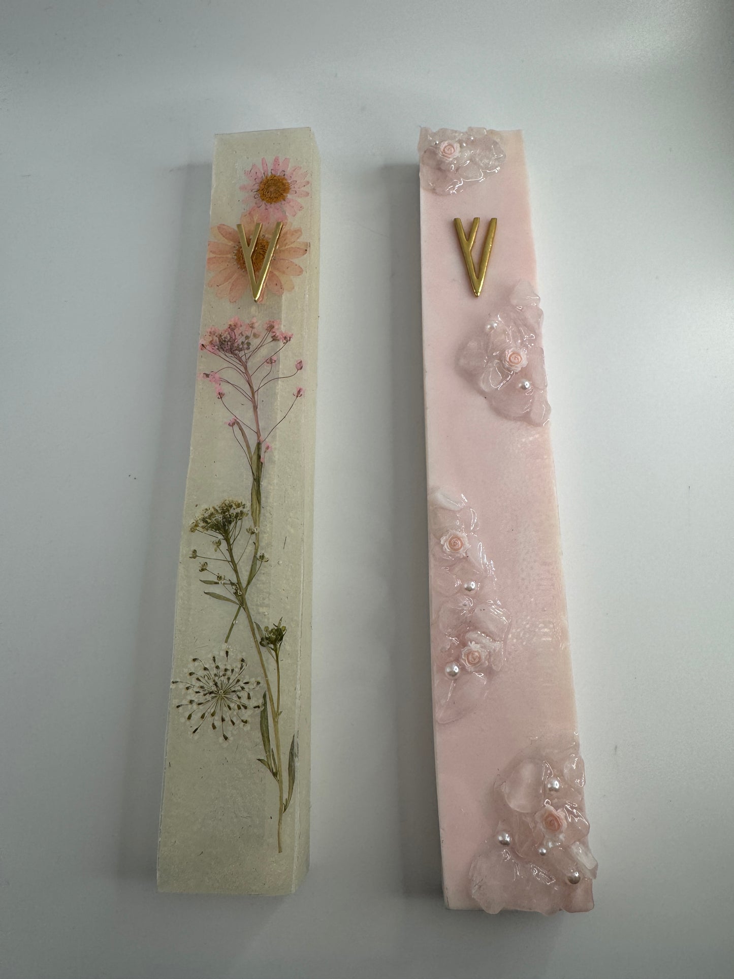 Large Mezuzah Case with Energy Crystal/Fire Glass - 8”