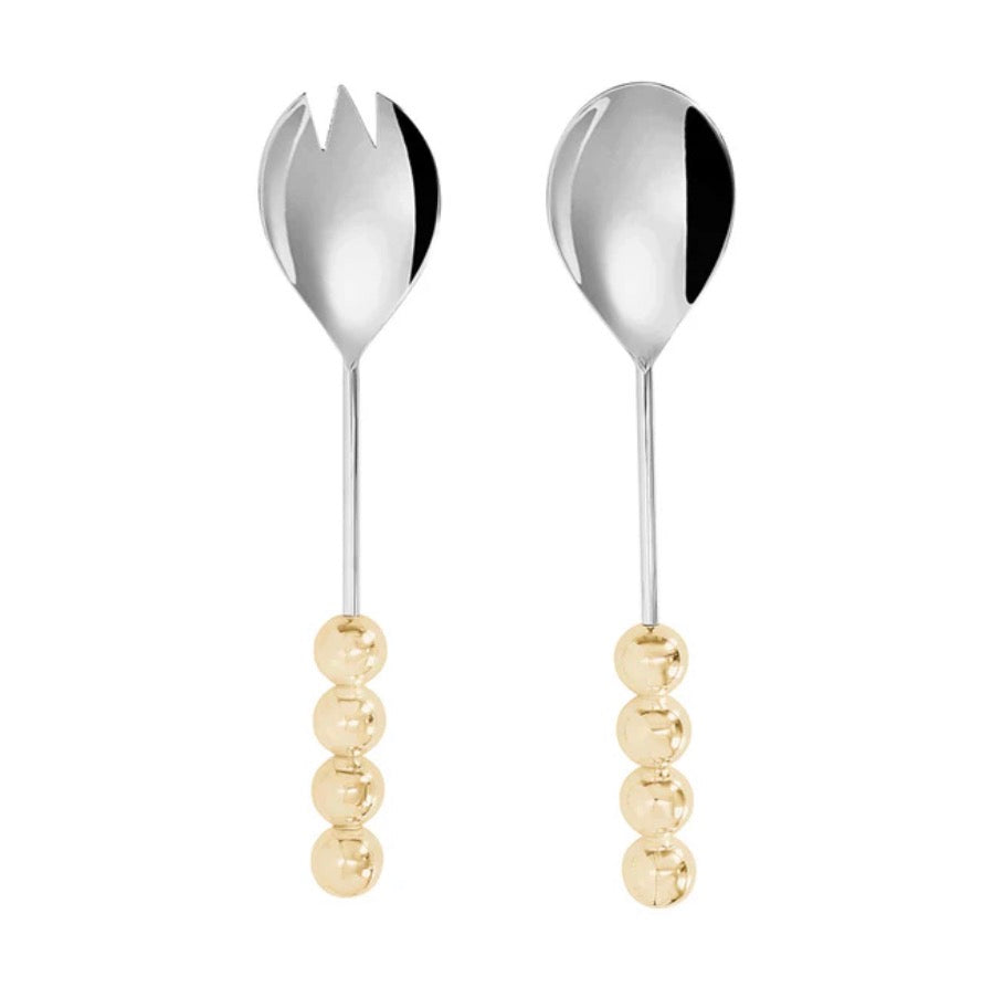 Gold Ball Salad Servers