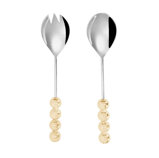 Gold Ball Salad Servers