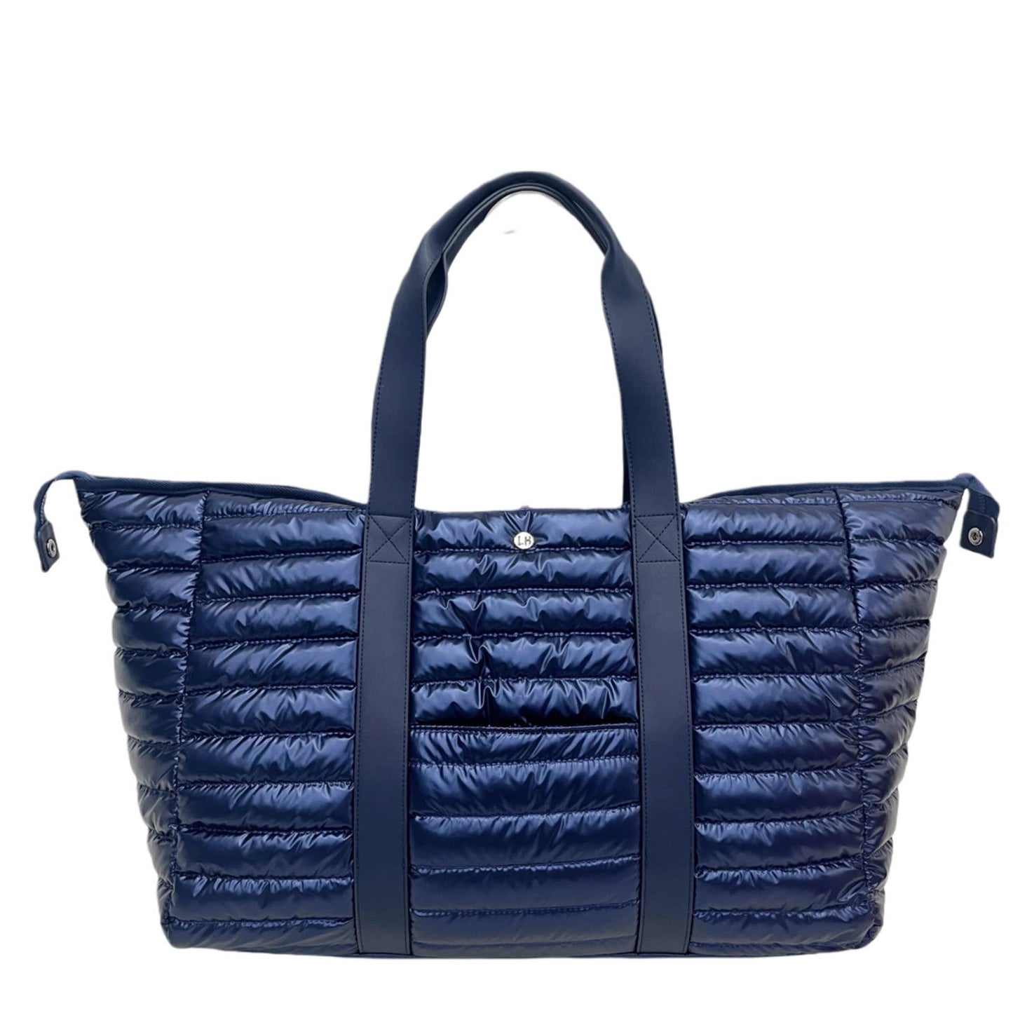 Puffer Weekender Duffle Travel Bag Sapphire Navy Blue 