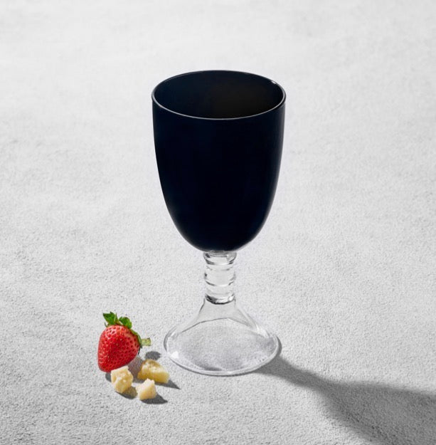 Vikko Glass Goblets in White and Black
