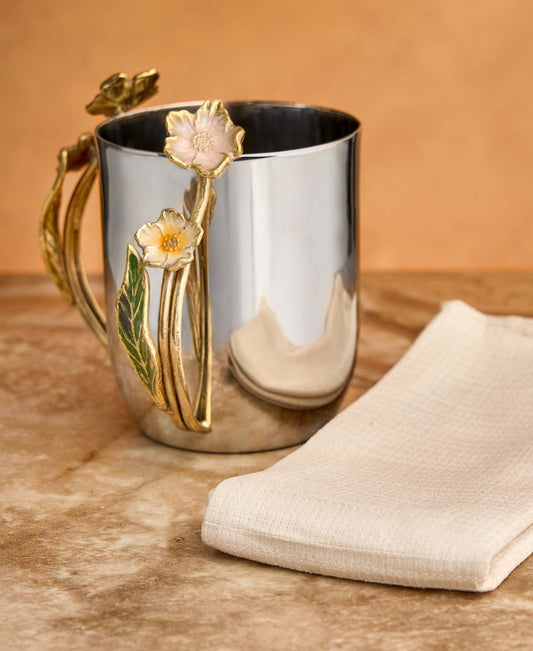 Hellebore Handle Wash Cup - Judaica