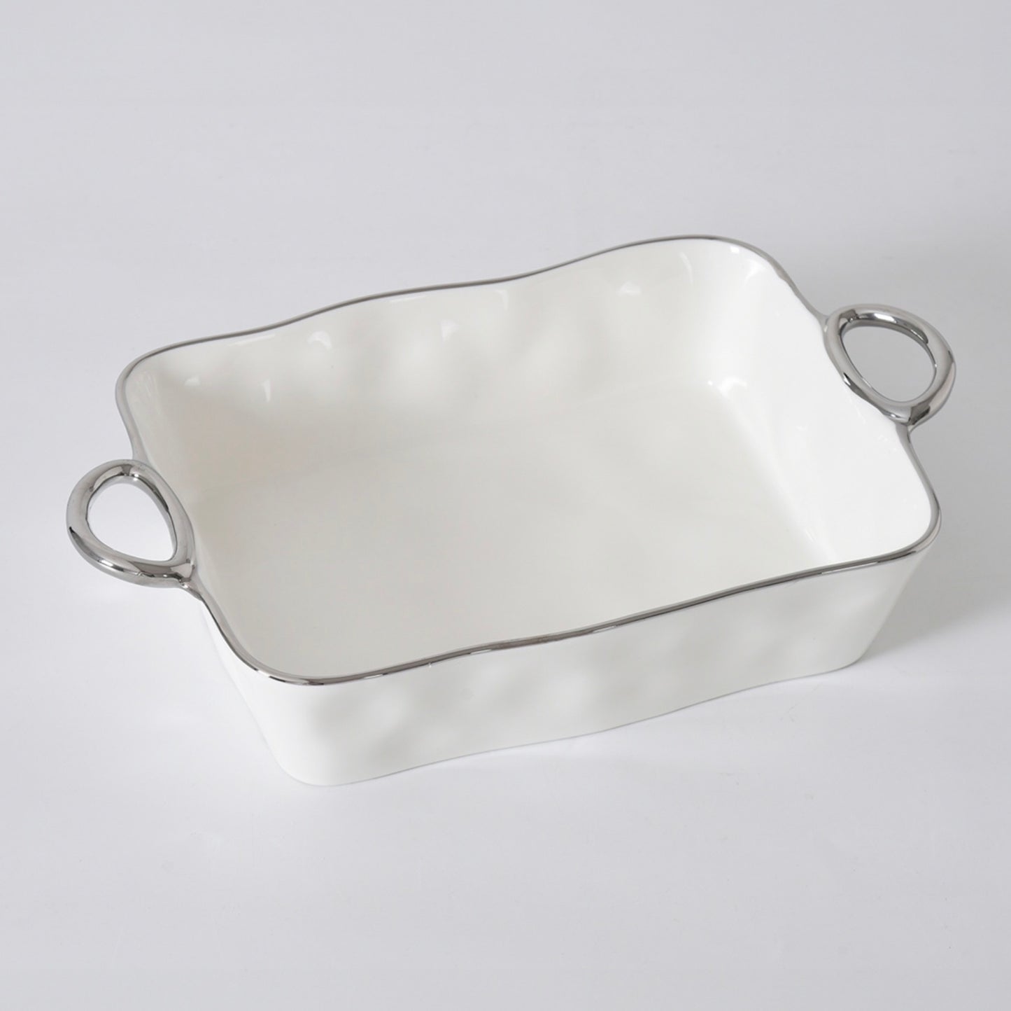 Rectangular Bake Dish w/ Silver Handles