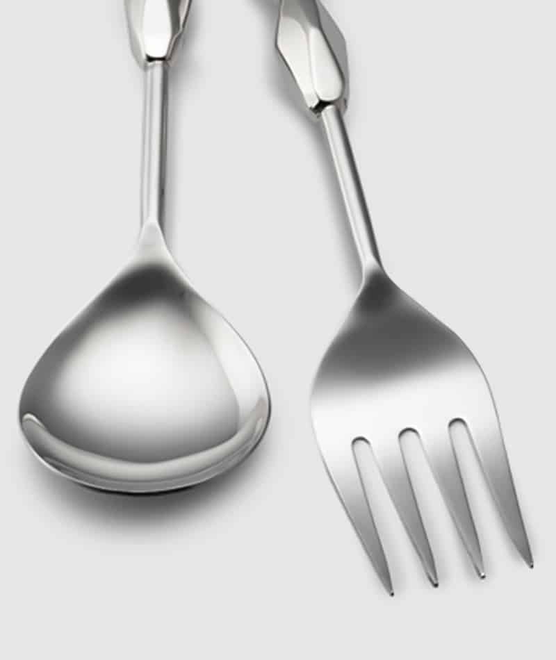 Faceted S/S Dinner Serving Set