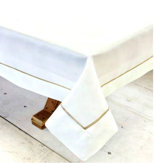 Gold Line Linen Spill Proof Tablecloth