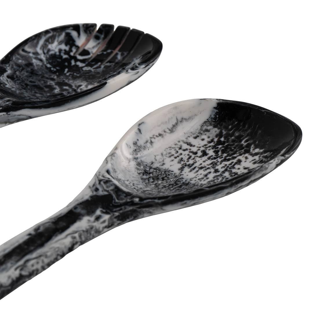 Black Radiant Resin Salad Servers