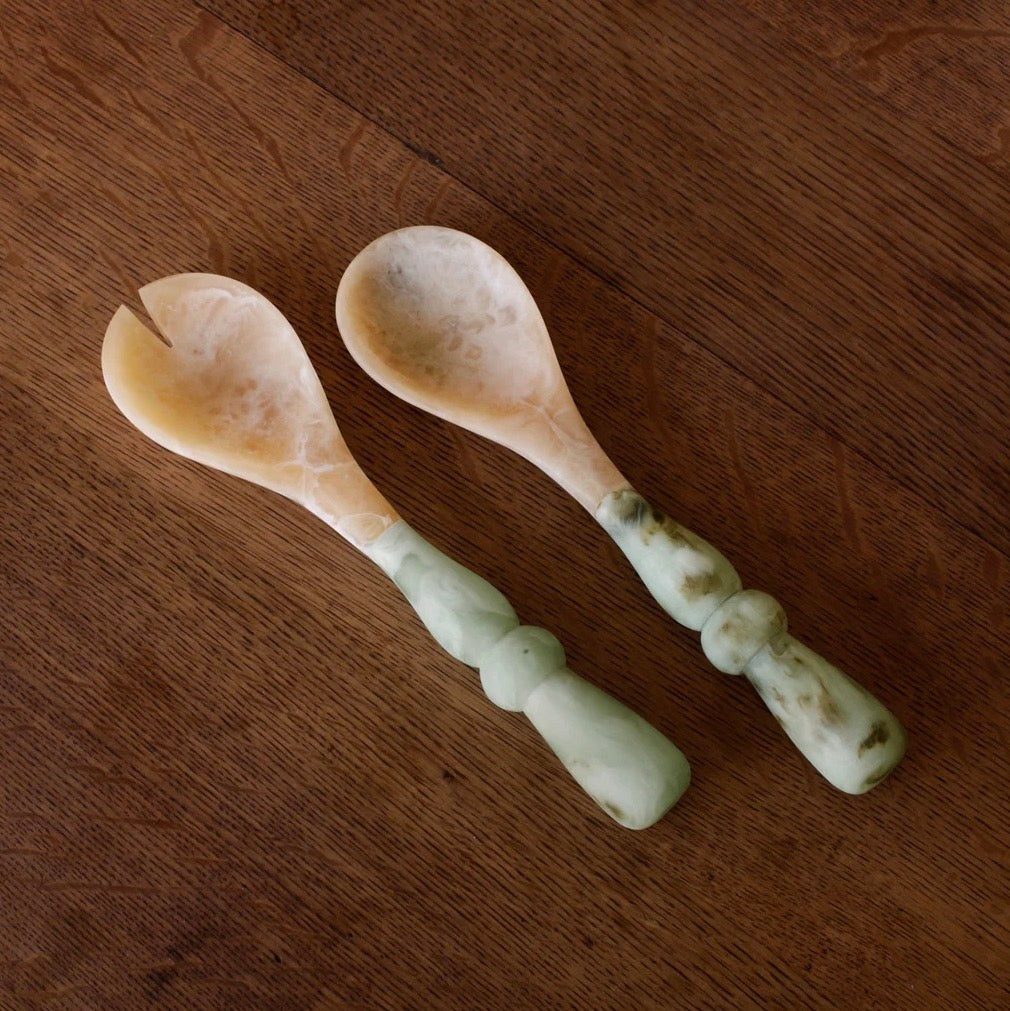Resin Jade Bowl & Resin Bubble Servers