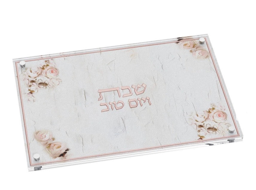 Elevated Blush Rose Challah Board