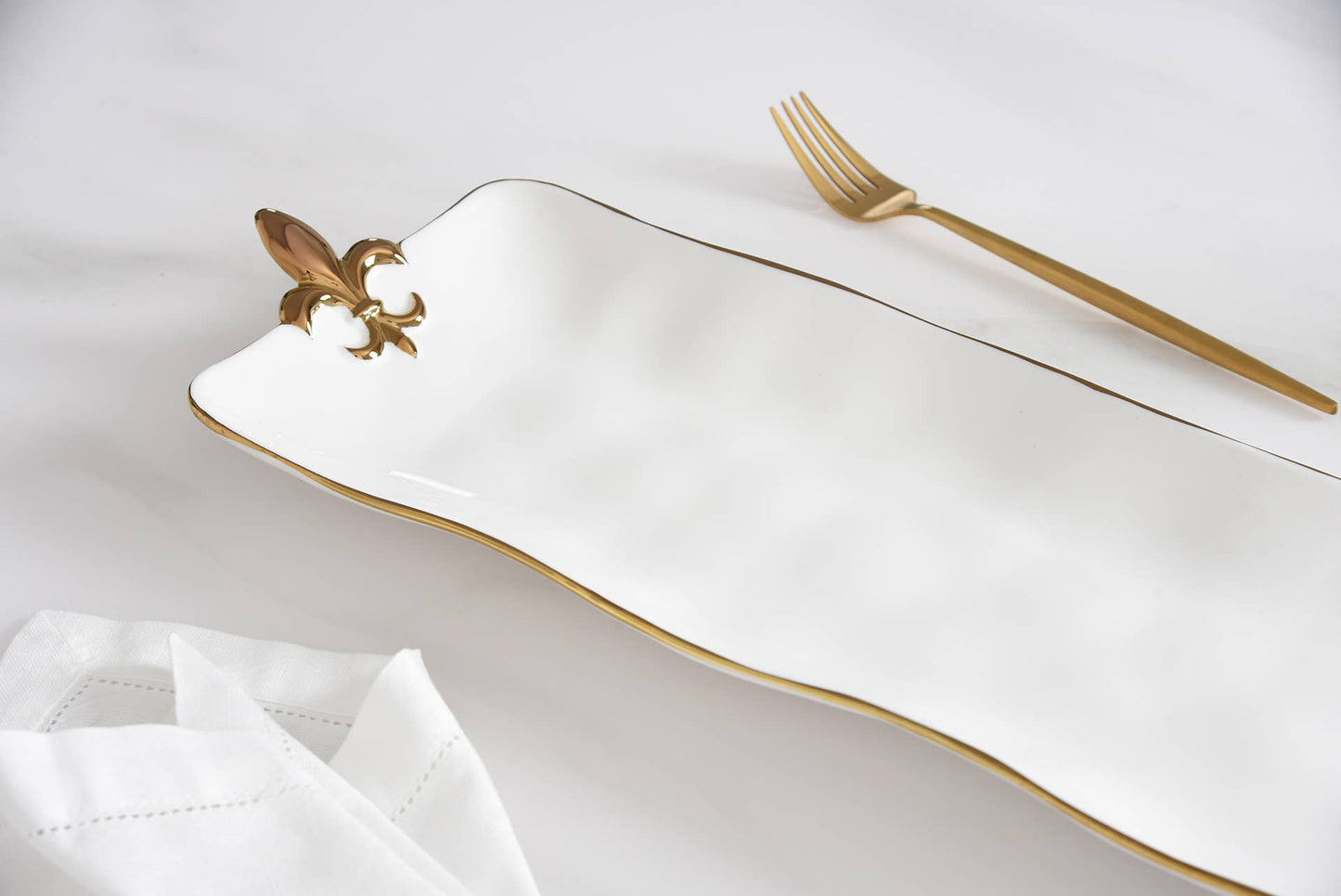 Fleur de lis Rectangular Serving Piece