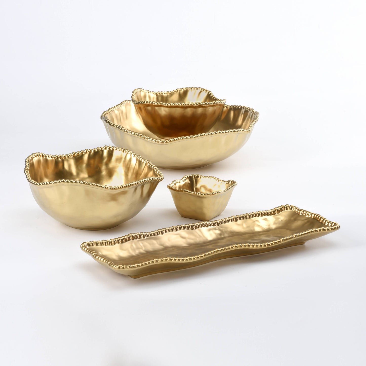 Square Snack Bowl - Gold