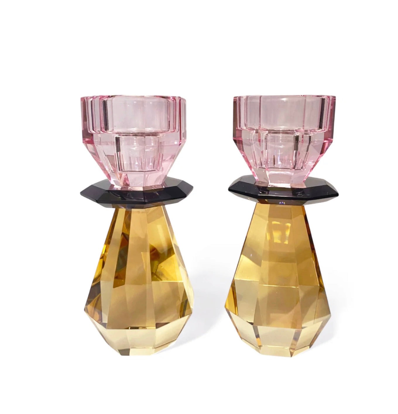 Crystal Cut Candlesticks