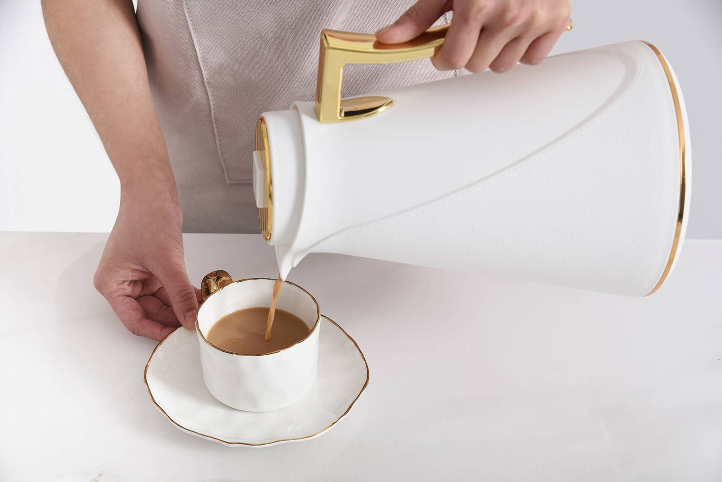 Textured Thermal Carafe - white